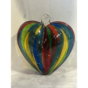 Vintage‎ Rainbow Heart Ornament